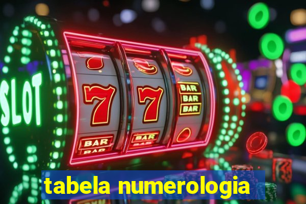 tabela numerologia